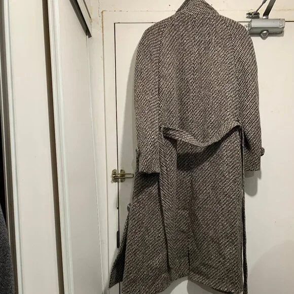 VINTAGE HARRY ROSEN DOUBLE BREAST TWEED TRENCH COATS SIZE M - Picture 14 of 16